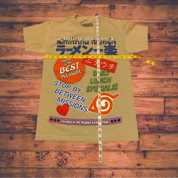Naruto Shippuden Ichiraku Ramen Shirt Rare Menu Anime Hidden Leaf Villaige - Picture 2 of 6